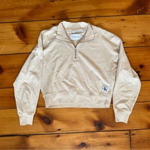 Calvin Klein Jeans Cropped Quarter Zip